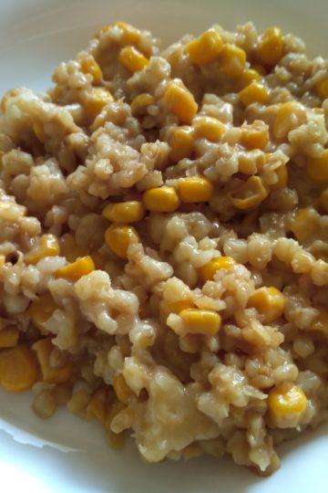 Bulgur s kukuricou a syrom - rýchla večera