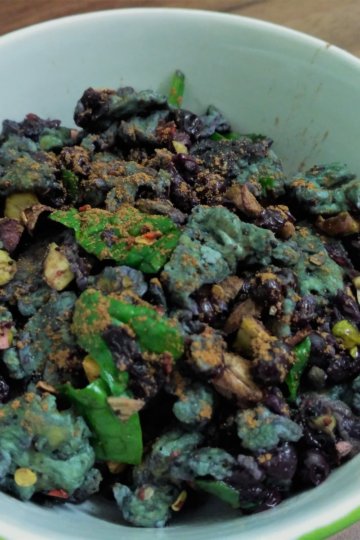 Čučoriedkový raňajkový šalát