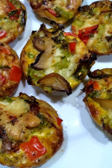 Vajíčkovo zeleninový koláč (muffiny)