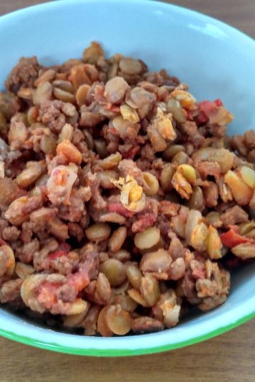 Pikantná šošovica s hovädzím mäsom