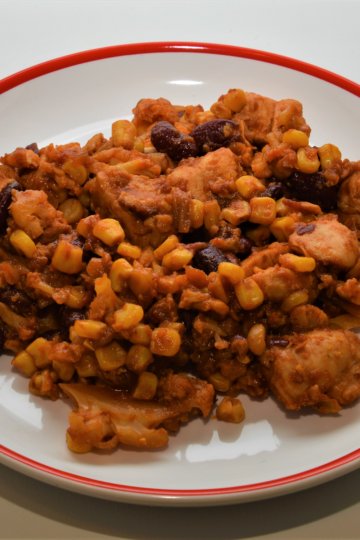 Karfiolová zmes s fazuľou