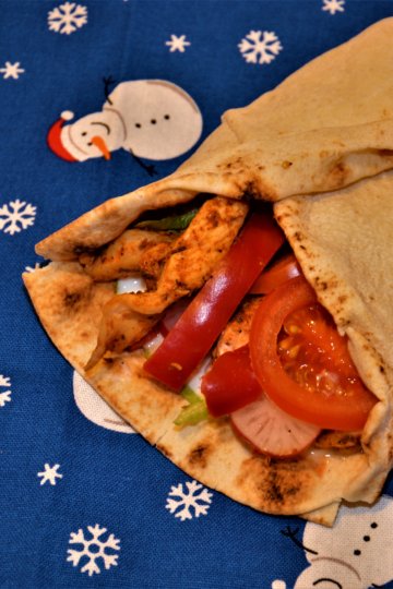 Kurací gyros v arabskom chlebe