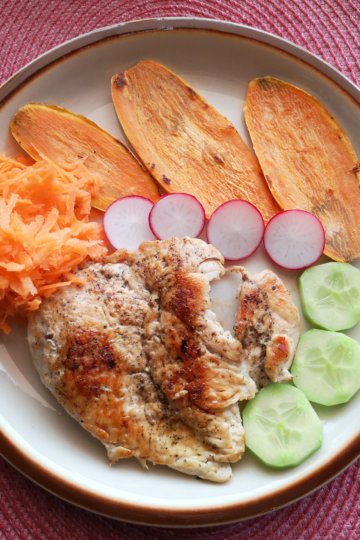 Kuracie prsia na prírodno s batátmi