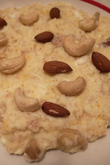 Vanilková lowcarb kaša s mandľami a kešu